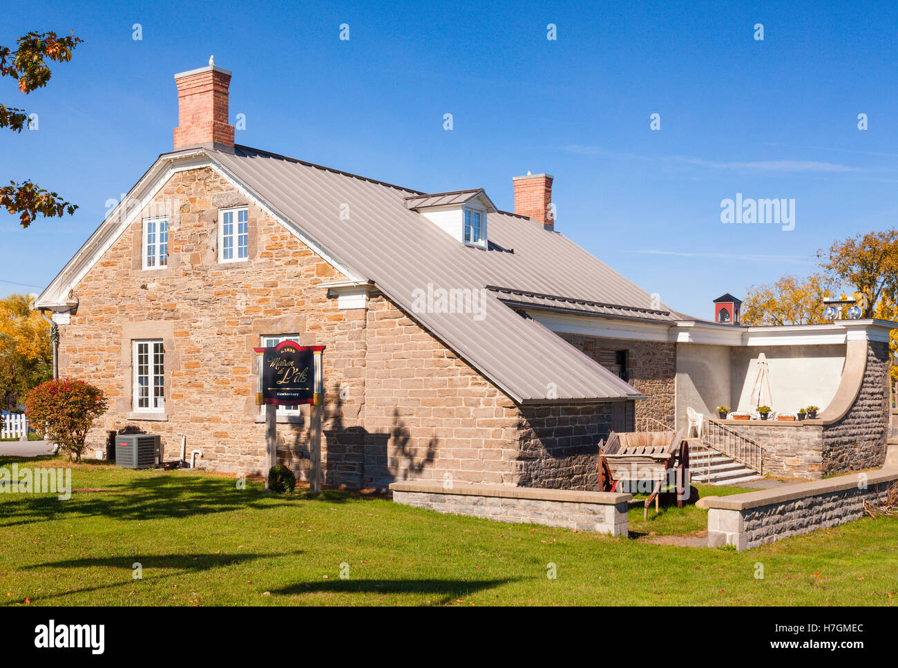 Das Centre Culturel Le Chenail (Maison de L'Ile) in Hawkesbury, Ontario, Kanada. Stockfoto