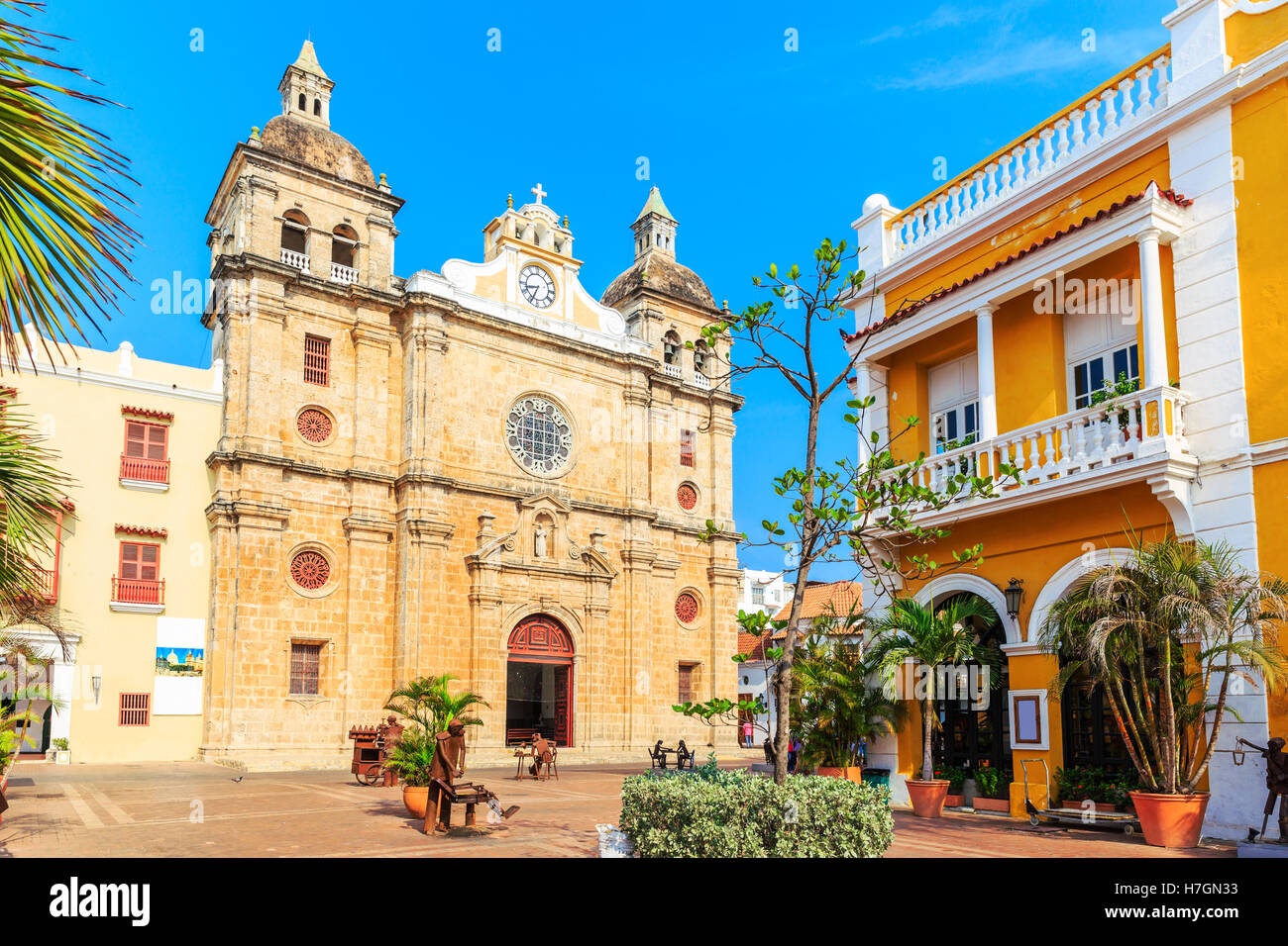 Kirche St. Petrus Claver in Cartagena, Kolumbien Stockfoto