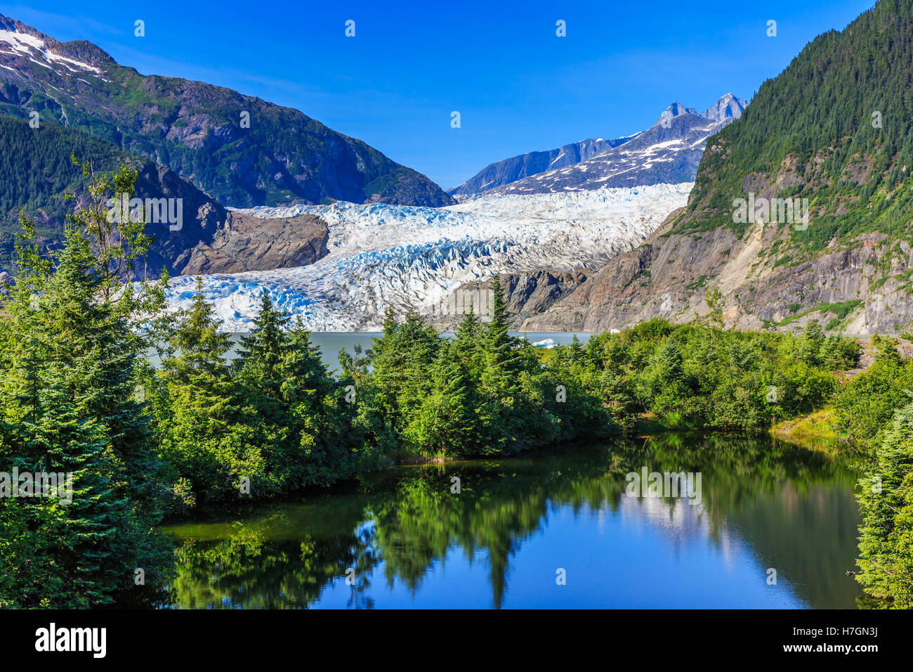Juneau, Alaska. Mendenhall Gletscher. Stockfoto
