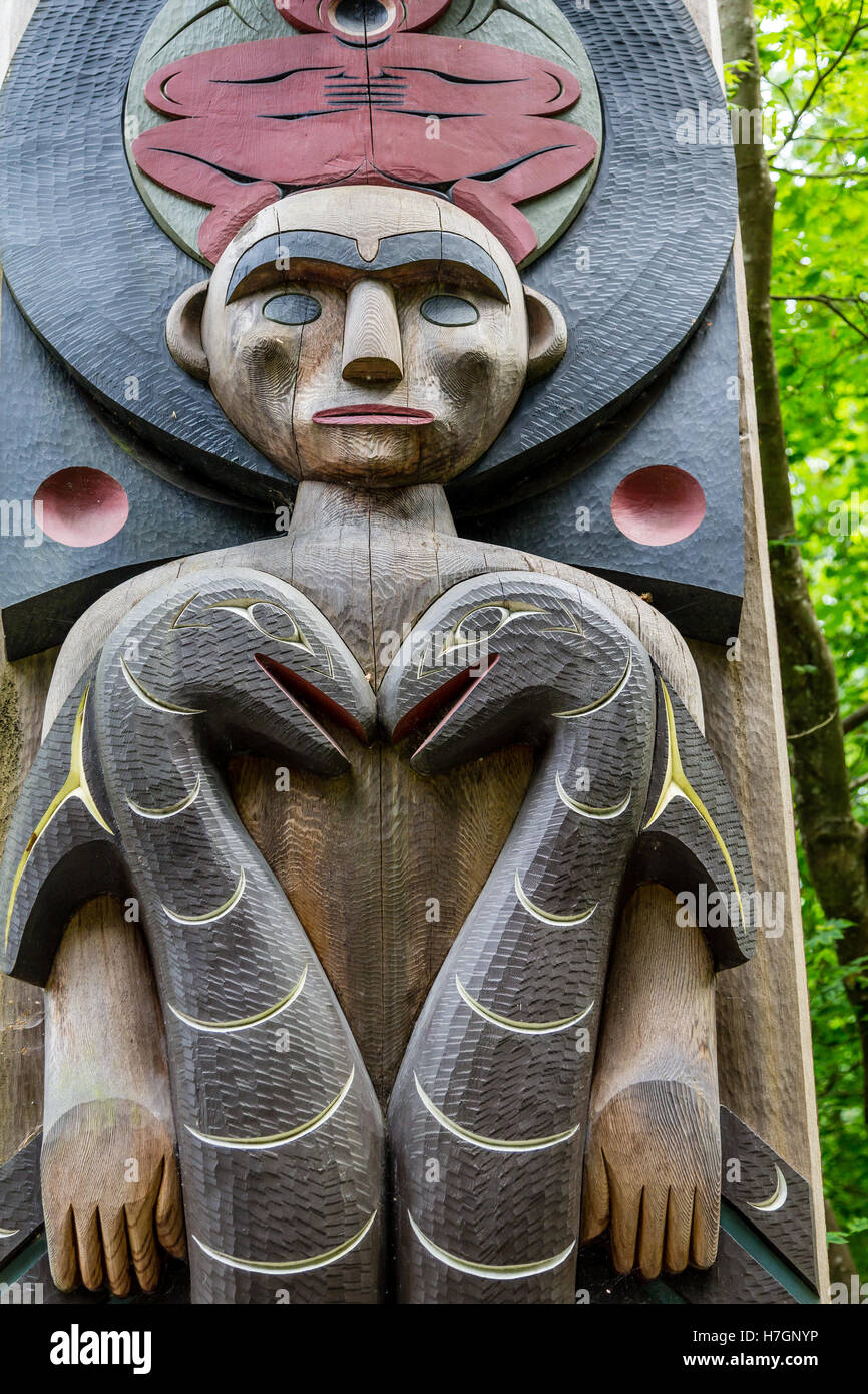 Totem der alten Inuit in Alaska Stockfoto