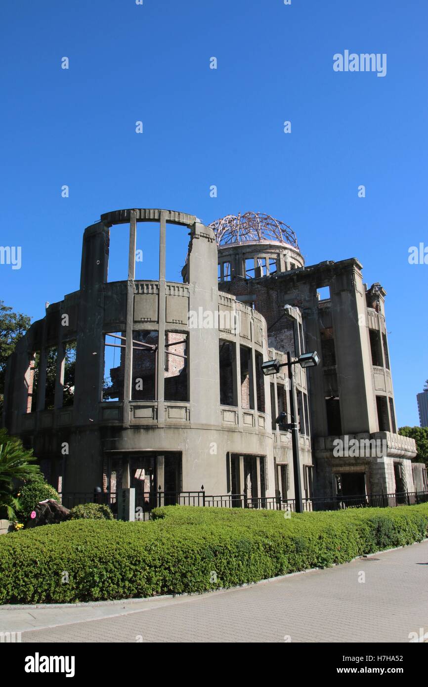 Hiroshima Peace Memorial Atombombendom (Genbaku Dome) - Weltkulturerbe (Schutz des Weltkultur- und Naturerbe). Stockfoto