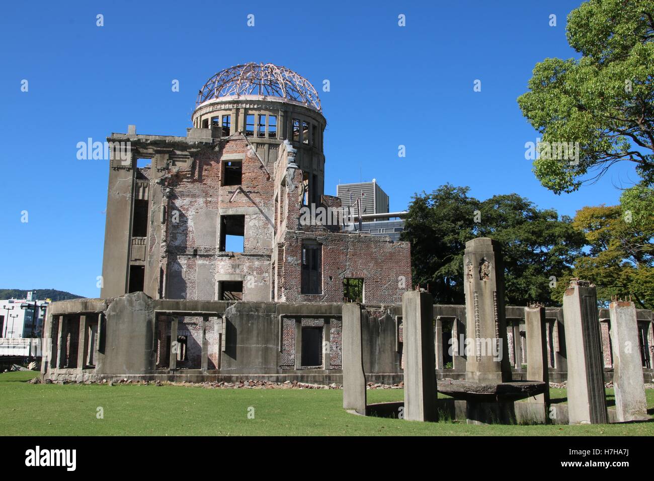 Hiroshima Peace Memorial Atombombendom (Genbaku Dome) - Weltkulturerbe (Schutz des Weltkultur- und Naturerbe). Stockfoto