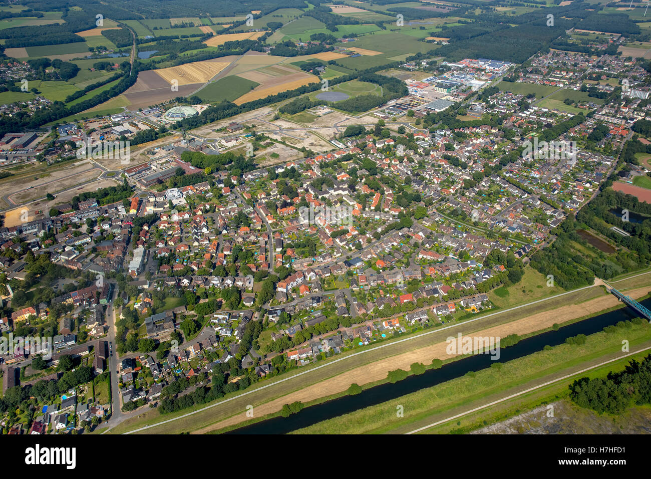Luftaufnahme, DorstenHervest Wohnsiedlung Fürst Leopold, historische