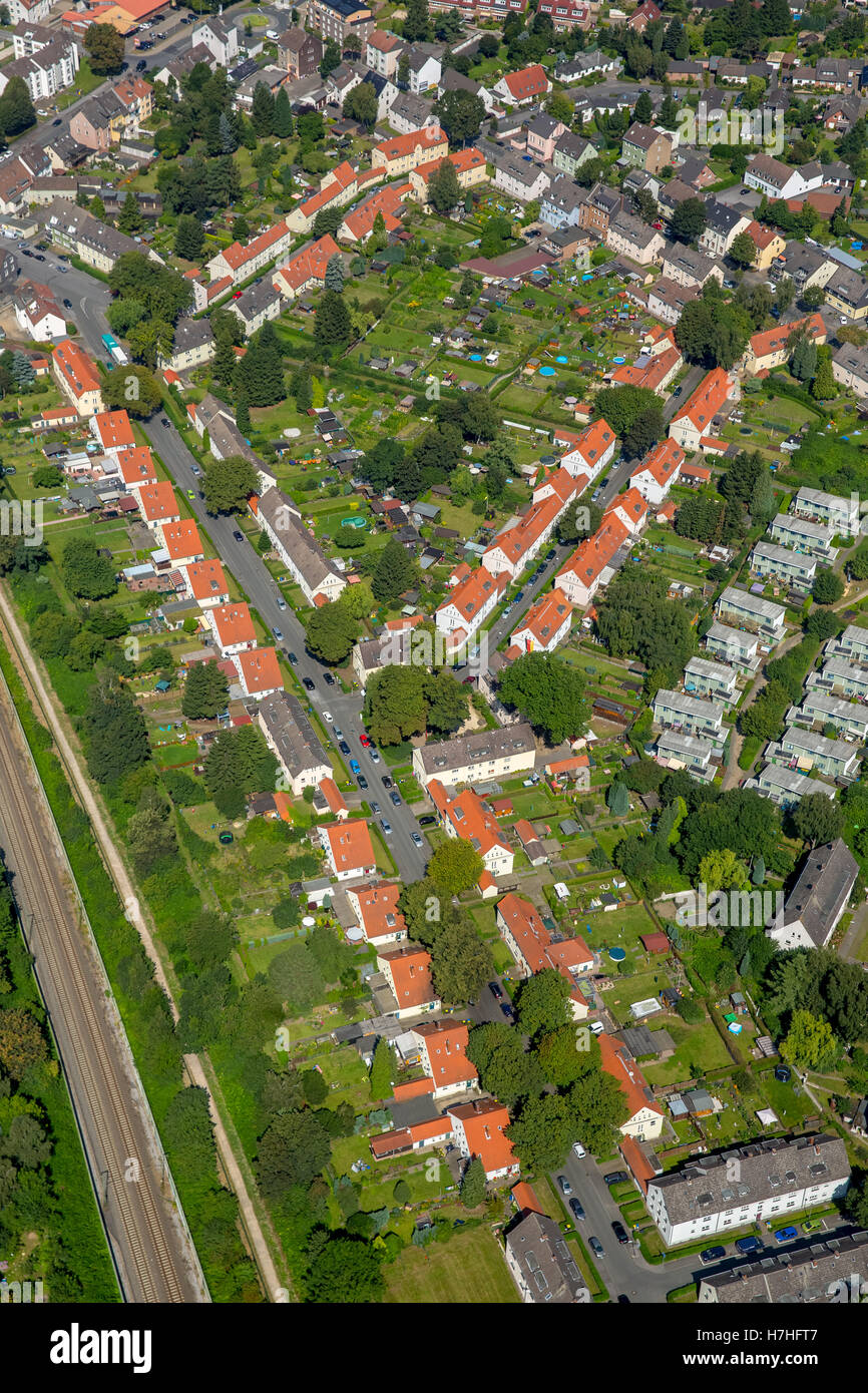 Luftbild, DortmundEving Siedlung Fürst Hardenberg, Wohnsiedlung für