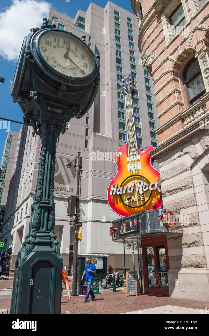 Hard Rock Cafe, Innenstadt, Philadelphia, Pennsylvania, USA Stockfoto