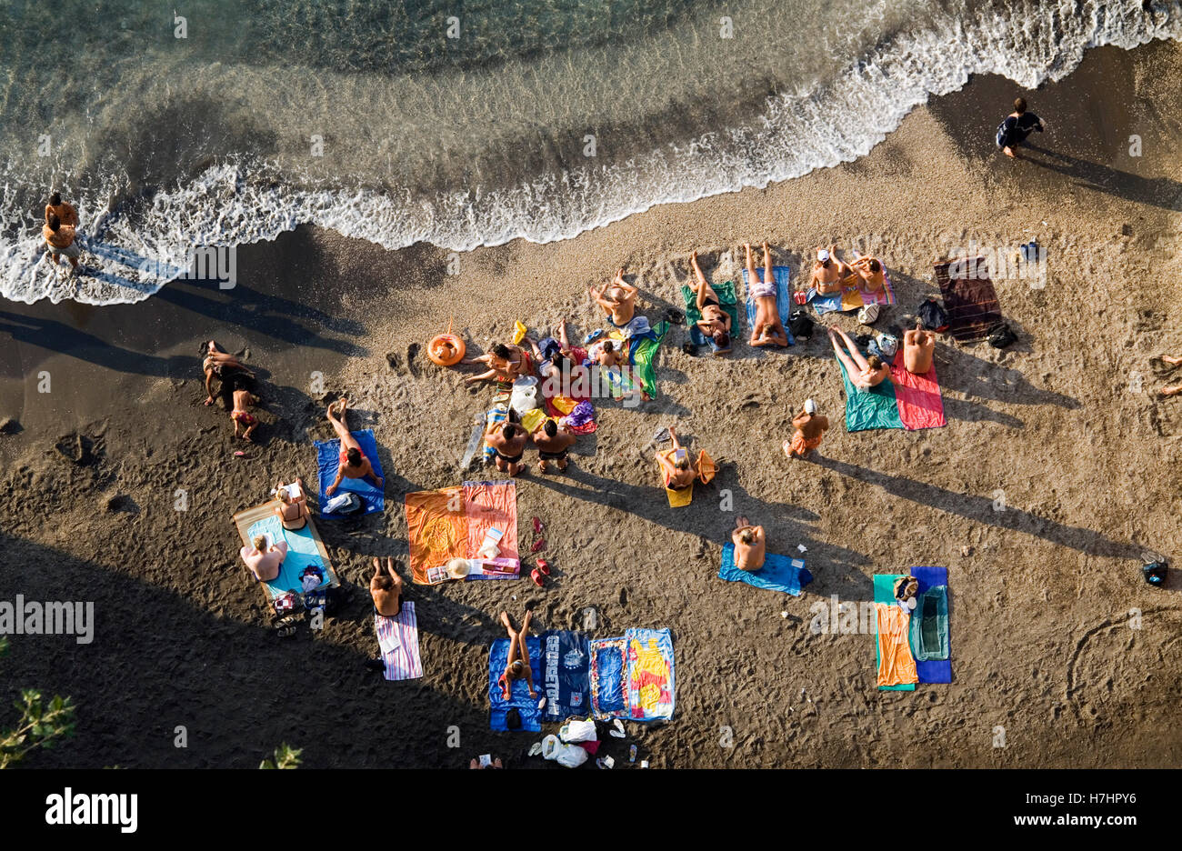 Strand in Sorrent am Golf von Neapel, Italien, Europa Stockfoto