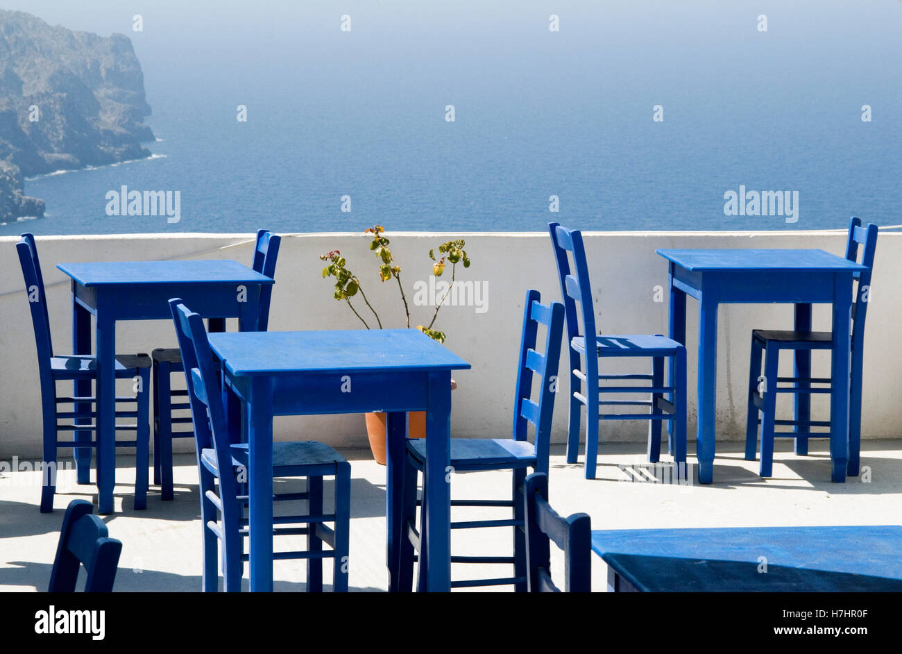 Taverne in Olympos auf der griechischen Insel Karpathos, Griechenland, Europa Stockfoto