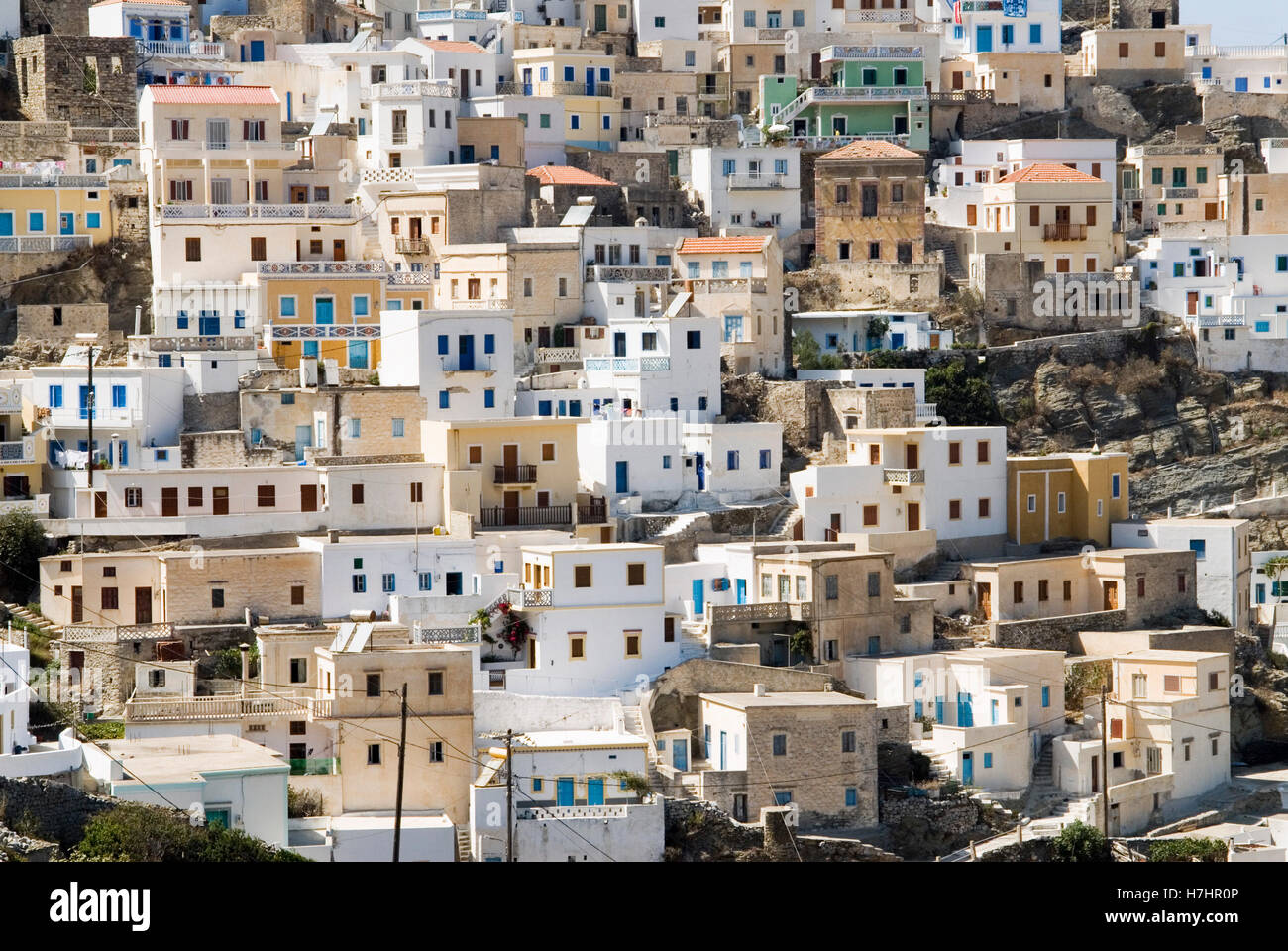 Berg Dorf Olympos auf der griechischen Insel Karpathos, Griechenland, Europa Stockfoto