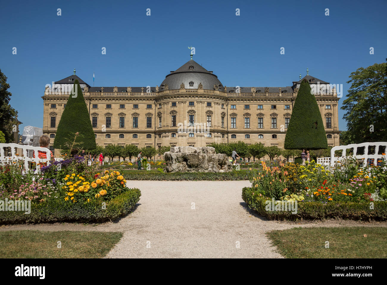 Würzburger Residenz, Residenzplatz 2, 97070 Würzburg, Deutschland, Europa. Stockfoto