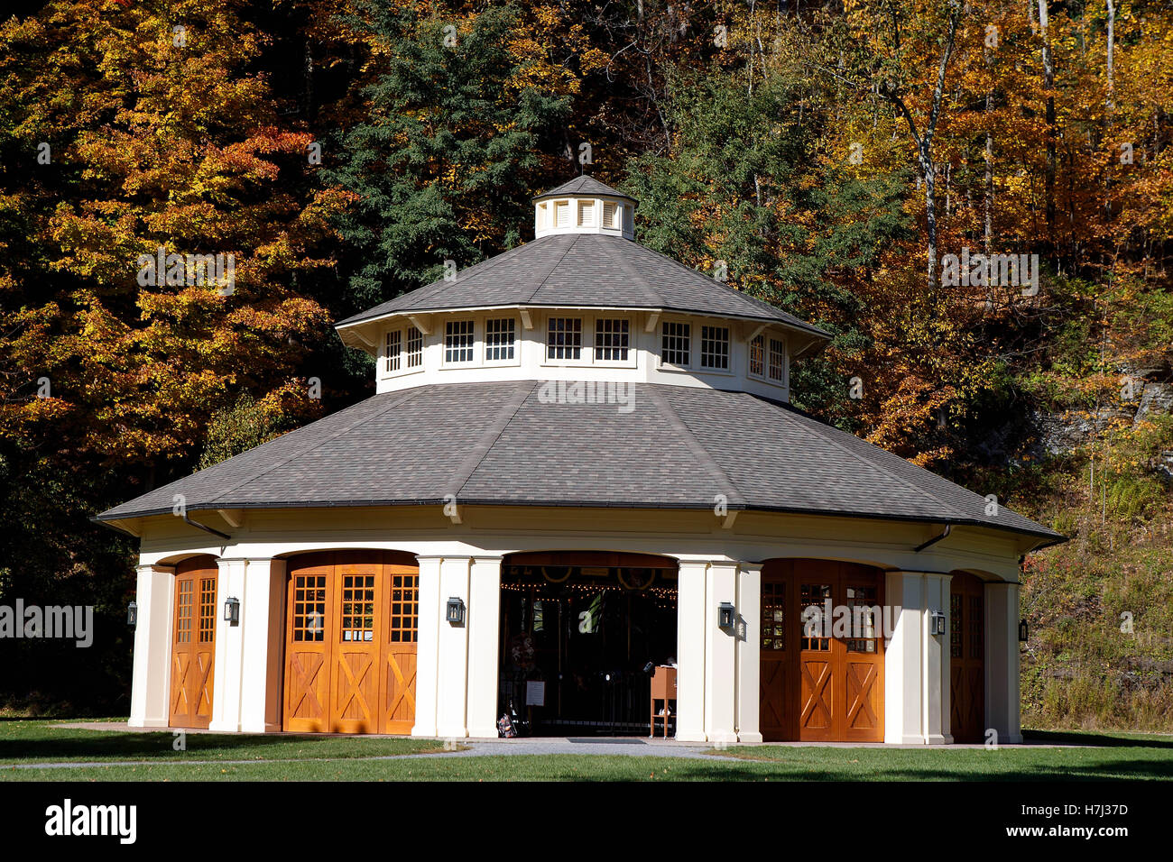 Empire State Karussell im Museum der Landwirte in Cooperstown, New York, Vereinigte Staaten von Amerika Stockfoto