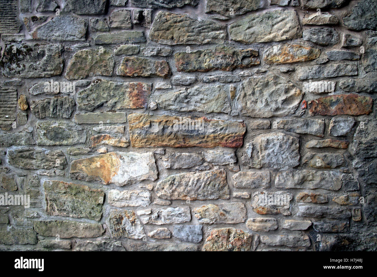 Gelbe und braune Hintergrund notleidende weiße Linien stonewall Stockfoto