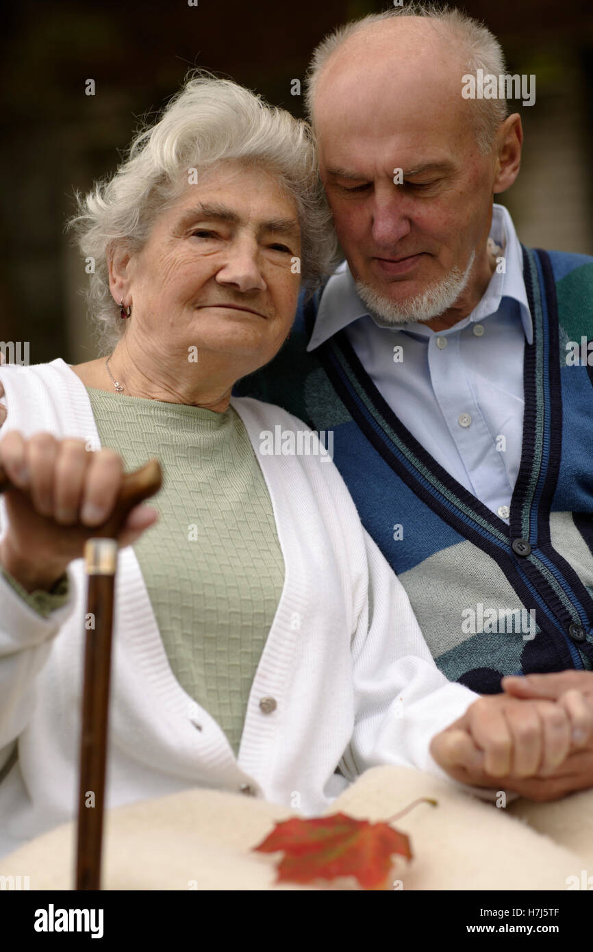 Ein altes Ehepaar Stockfoto