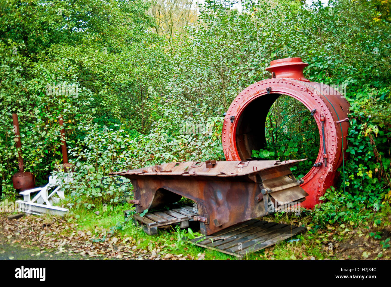 Lokomotive Teile, Grosmont Motive Power Depot, North Yorkshire Moors railway Stockfoto