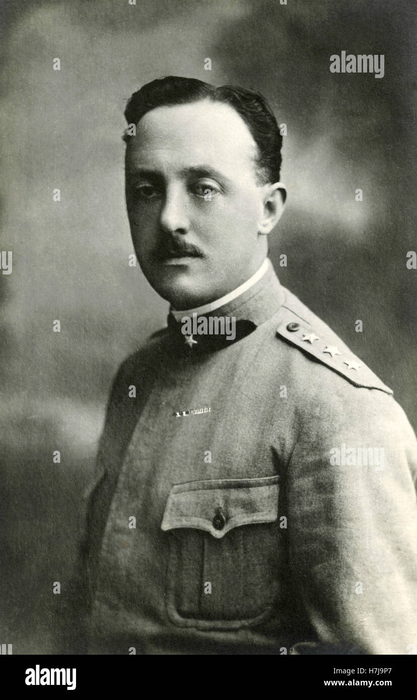 Porträt eines Offiziers der italienischen Armee Stockfoto