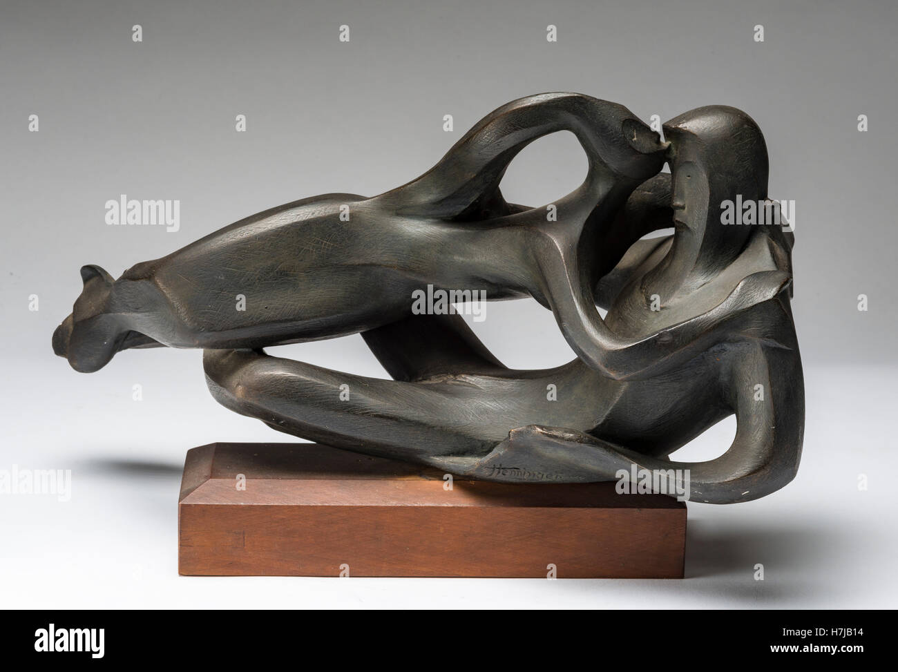 Der Vater Rhine, patiniert Gips Skulptur des französischen Bildhauers Jean Henninger 1959 Stockfoto