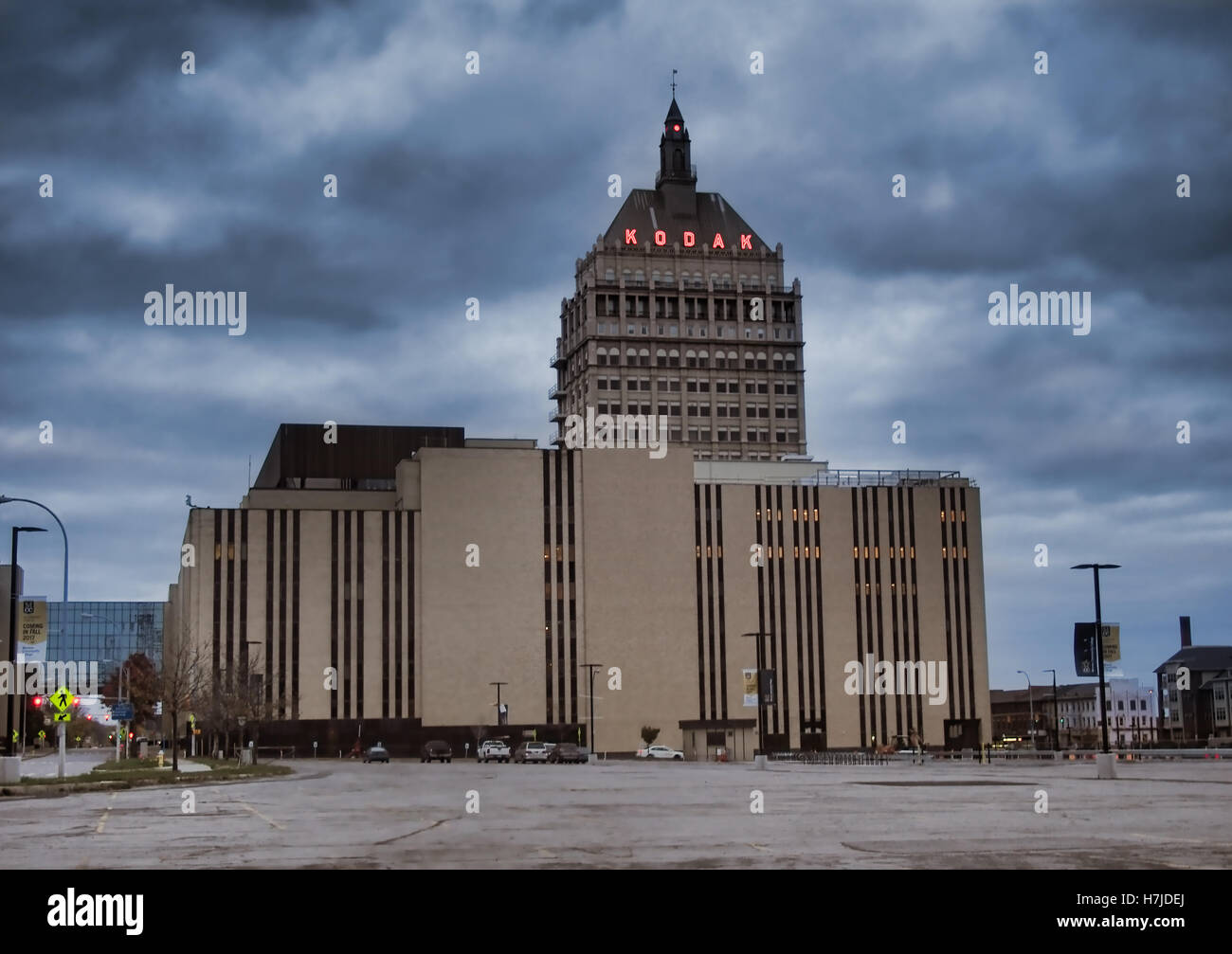 5. November 2016. Exterieur der Hauptsitz des Unternehmens Eastman Kodak in Rochester. Schuss aus öffentlichen Straße Stockfoto