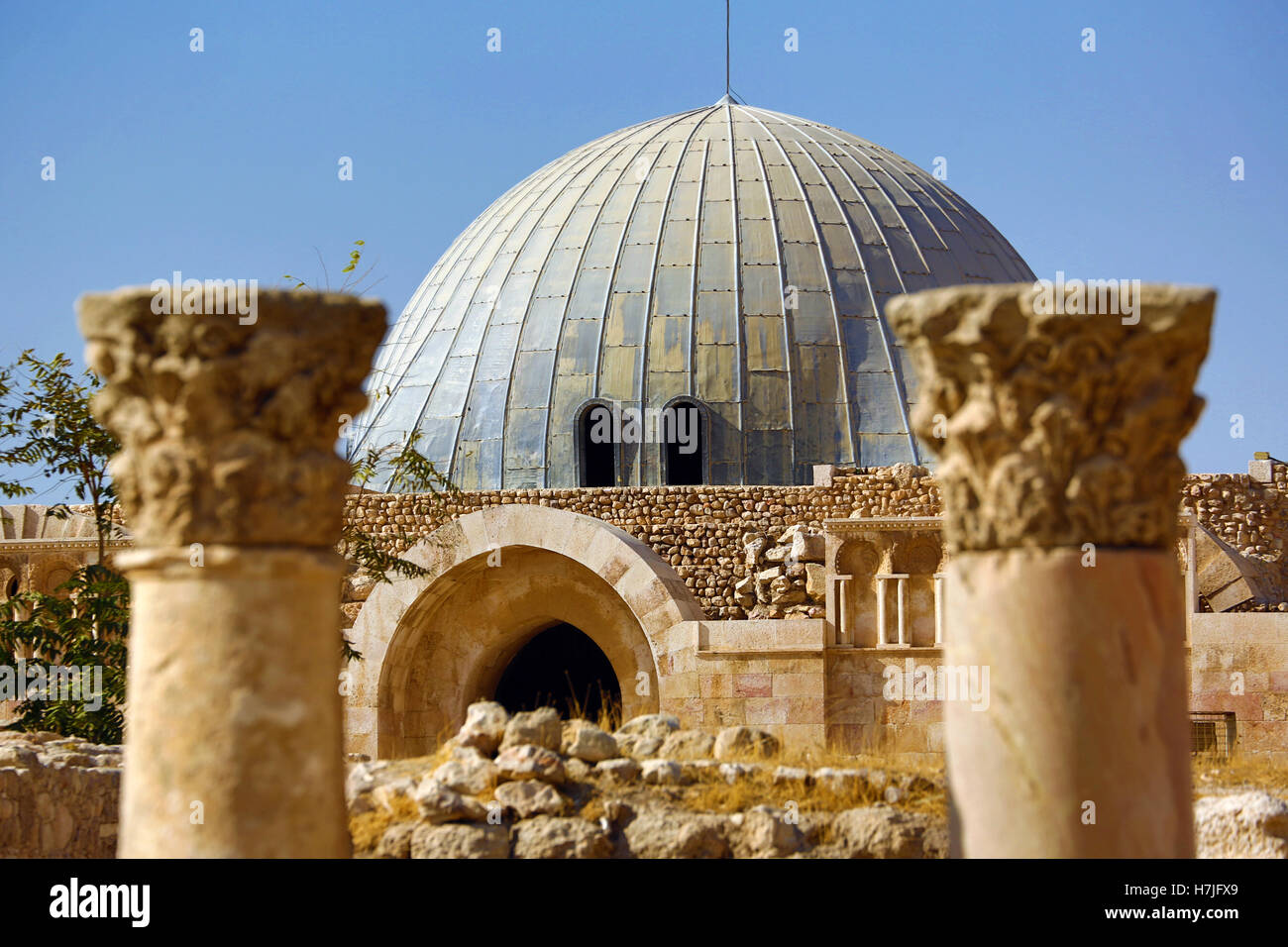 Die Umayyaden-Palast in Amman Zitadelle, Jabal Al-Qala, Amman, Jordanien Stockfoto