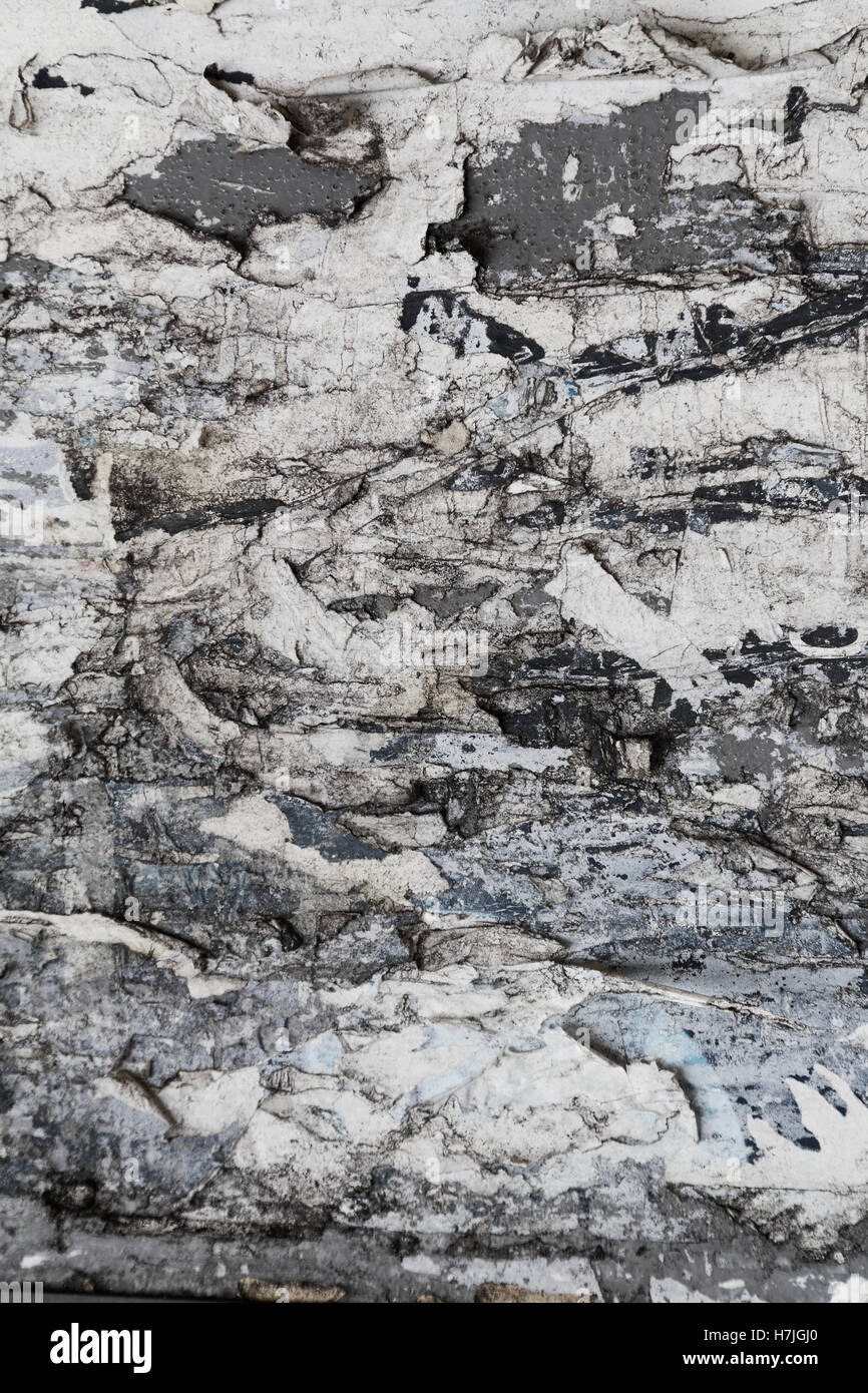 Fels hautnah Stein Hintergrund losen Felsbrocken grau weiß Stockfoto