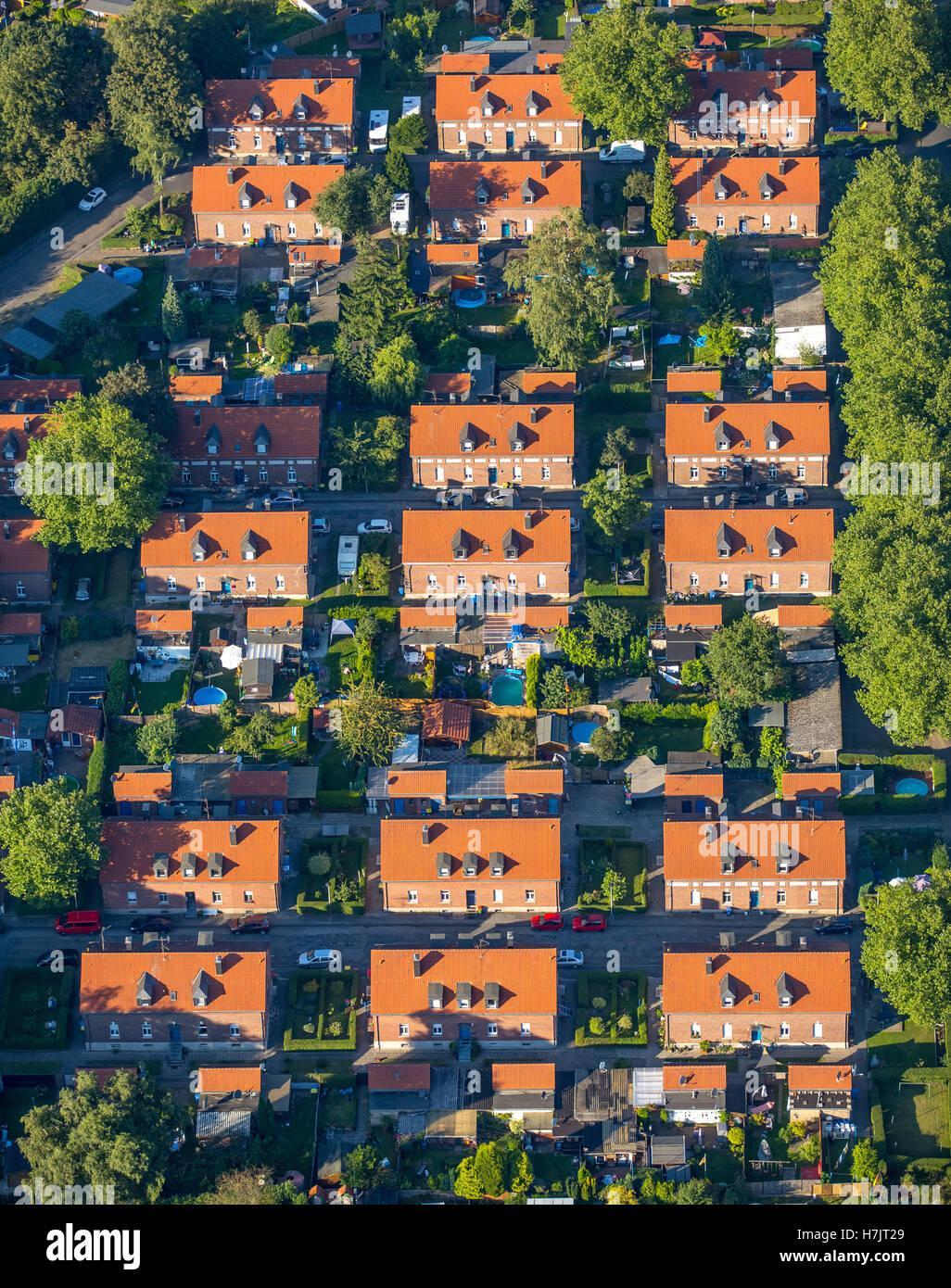 Luftaufnahme, OberhausenOsterfeld Stemmersberg, historische Siedlung