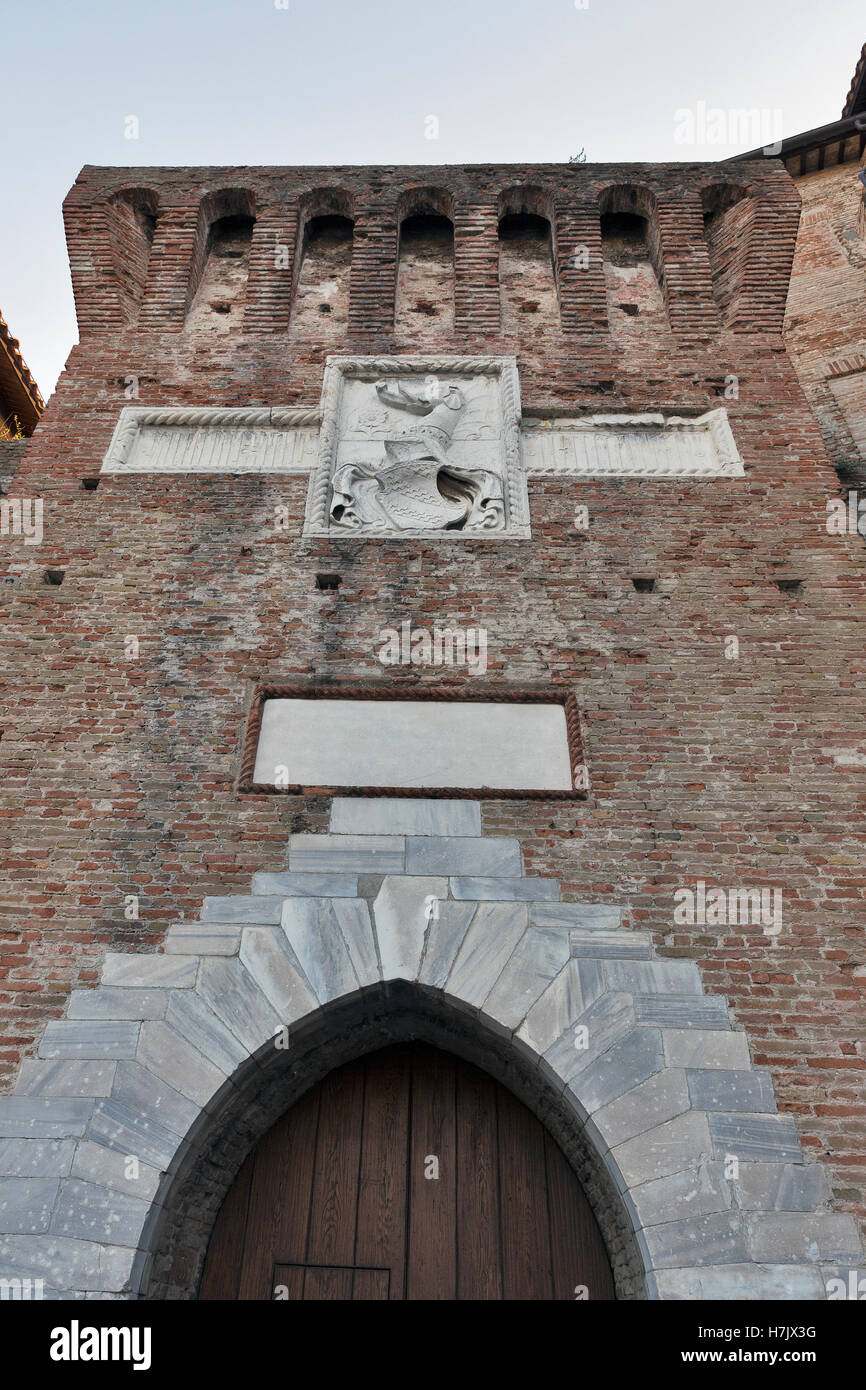 Sigismondo Festung Wand Detail Closeup in Rimini, Italien Stockfoto
