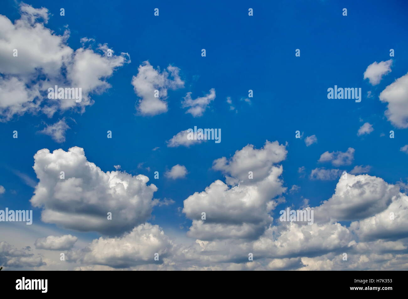 Sky Panorama Banner mit blauen Himmel und Wolken in Plana Berg, Bulgarien Stockfoto