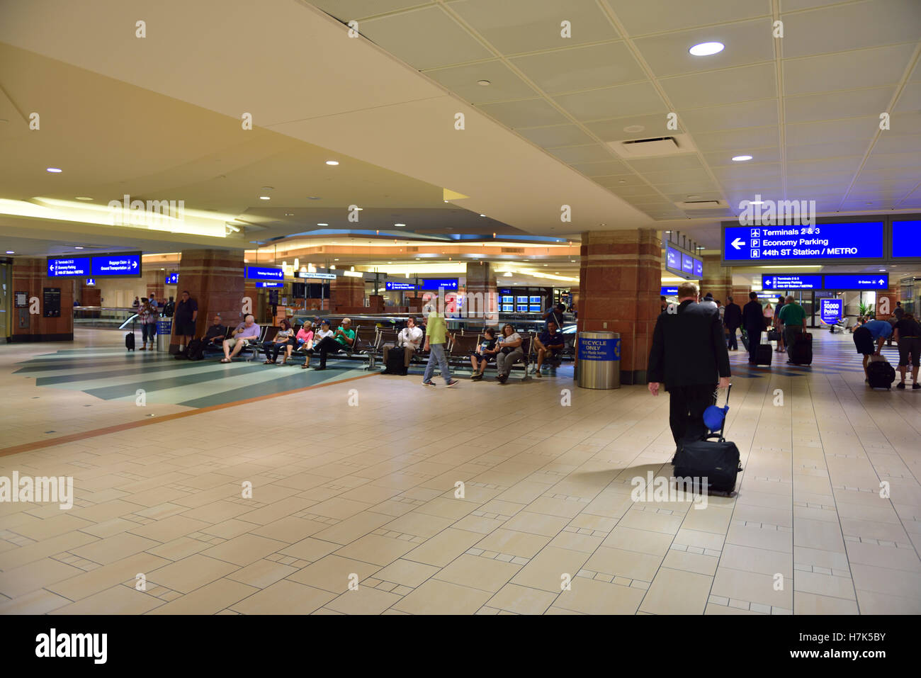 Bahnhofshalle Phoenix Sky Harbor International Airport, Arizona Stockfoto