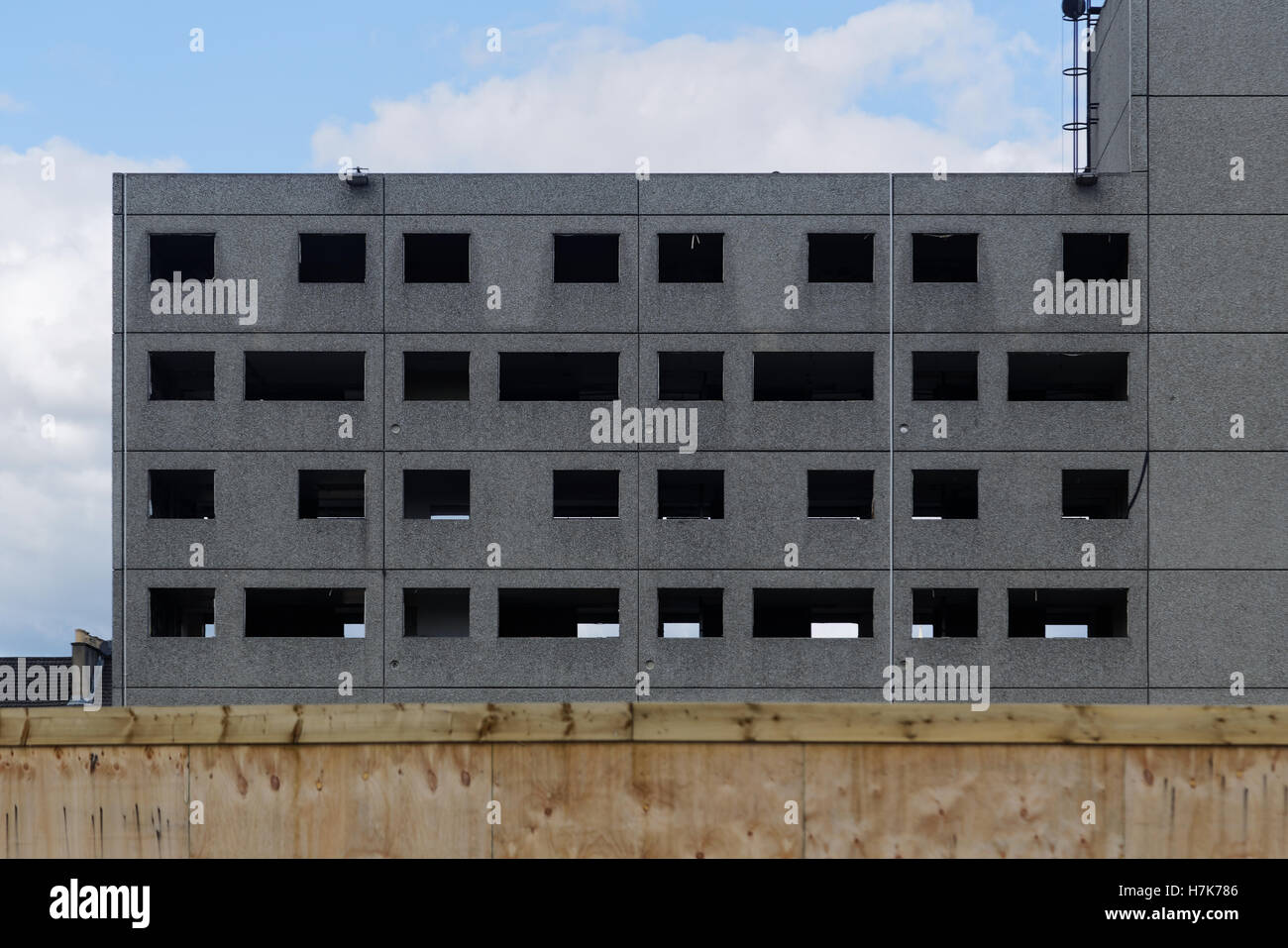 Schuss für den Bau wird vorbereitet, um in Finnieston abgerissen werden Glasgow Stockfoto