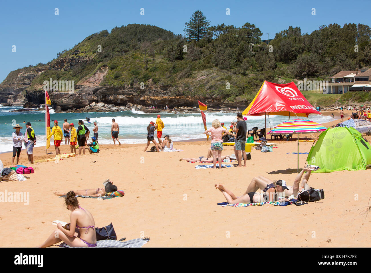 Seine Strand einer von Sydneys berühmte Nordstrände, new-South.Wales, Australien Stockfoto