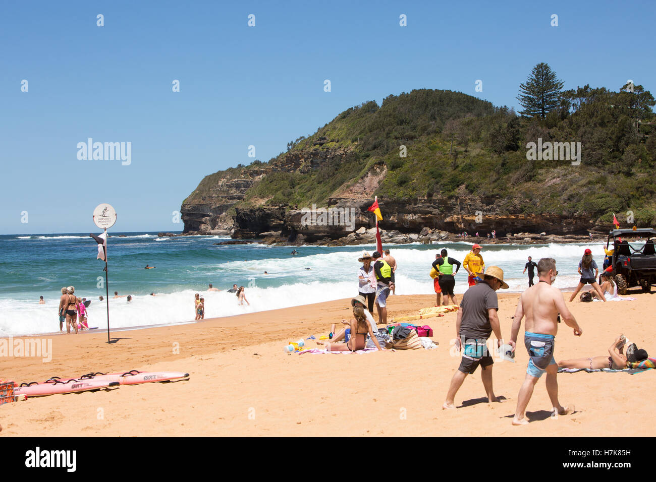 Warriewood Beach, einem der nördlichen Strände von Sydney, Sydney, Australien Stockfoto
