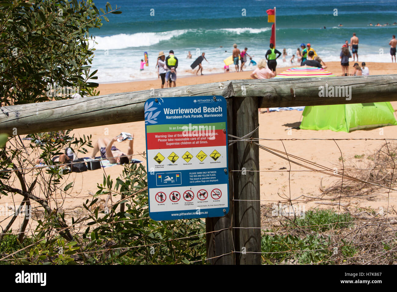 Seine Beach, einem der berühmten Nordstrände von Sydney, Australien Stockfoto