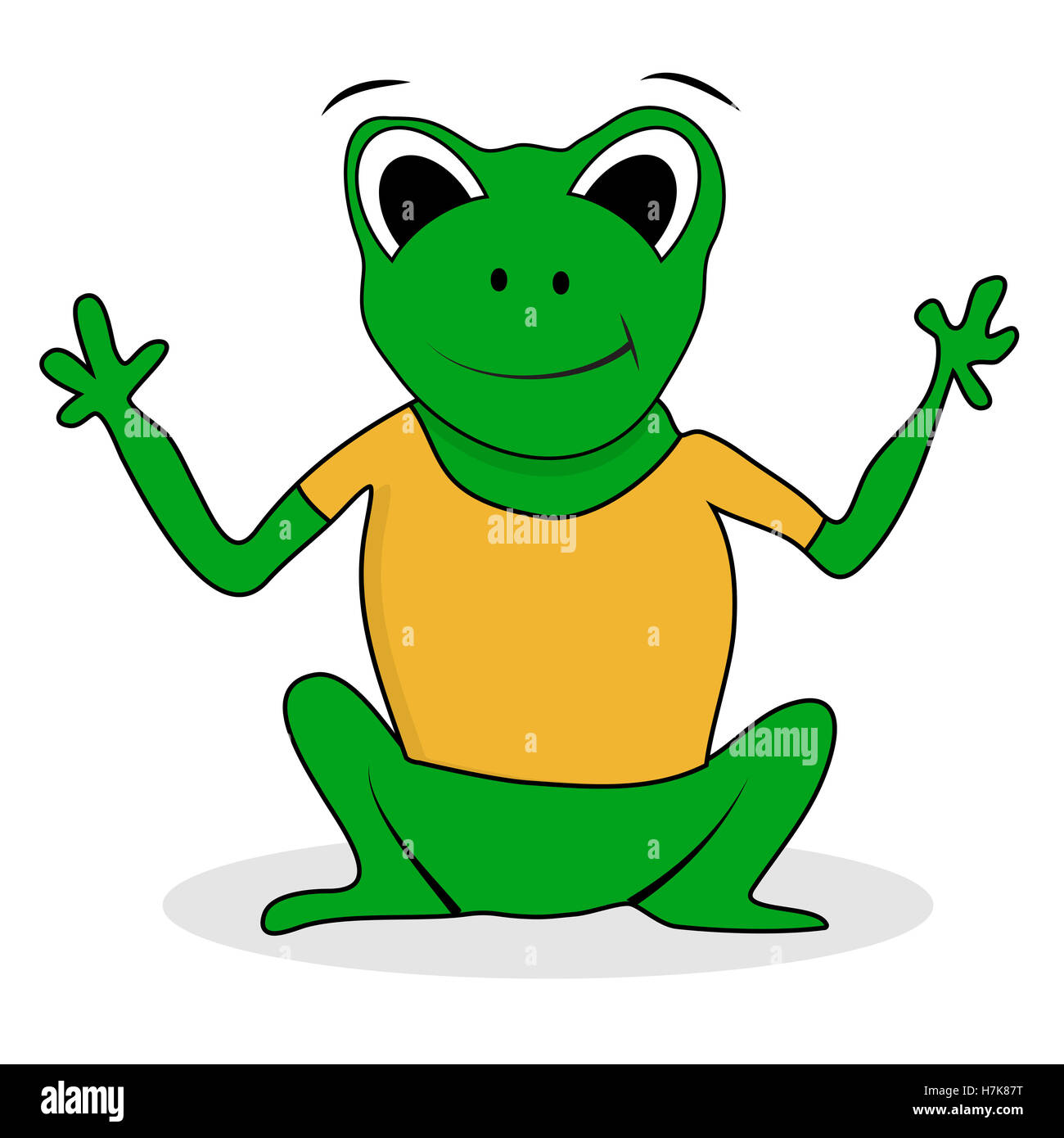 Frogling grünen Charakter. Frosch isoliert, Vektor-Frosch-Cartoon-illustration Stockfoto