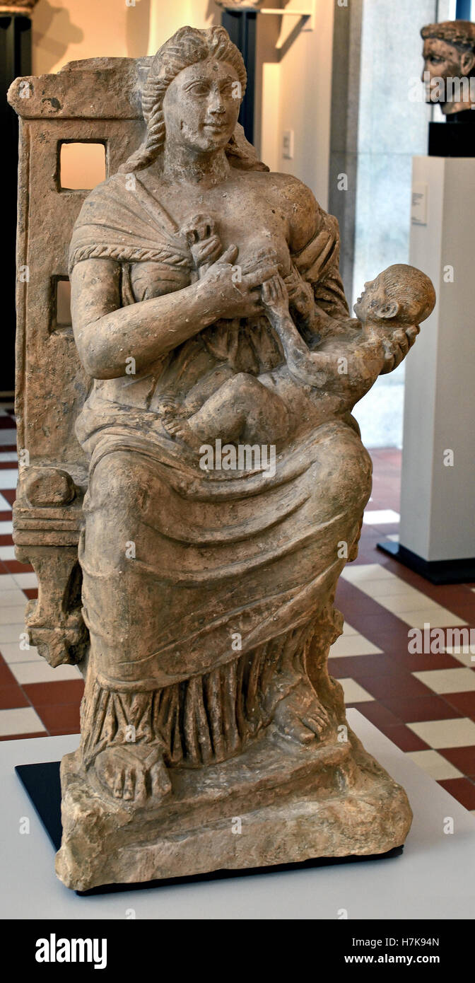 Göttin Isis mit dem Horus-Boy oder Isis mit der der Infant Jesus 2-3. Jahrhundert Ägypten ägyptische Stockfoto