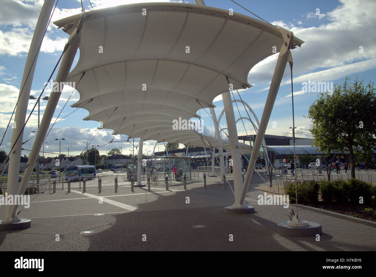 Silverburn Shopping Centre Bus Haltung Pollok Glasgow Stockfoto