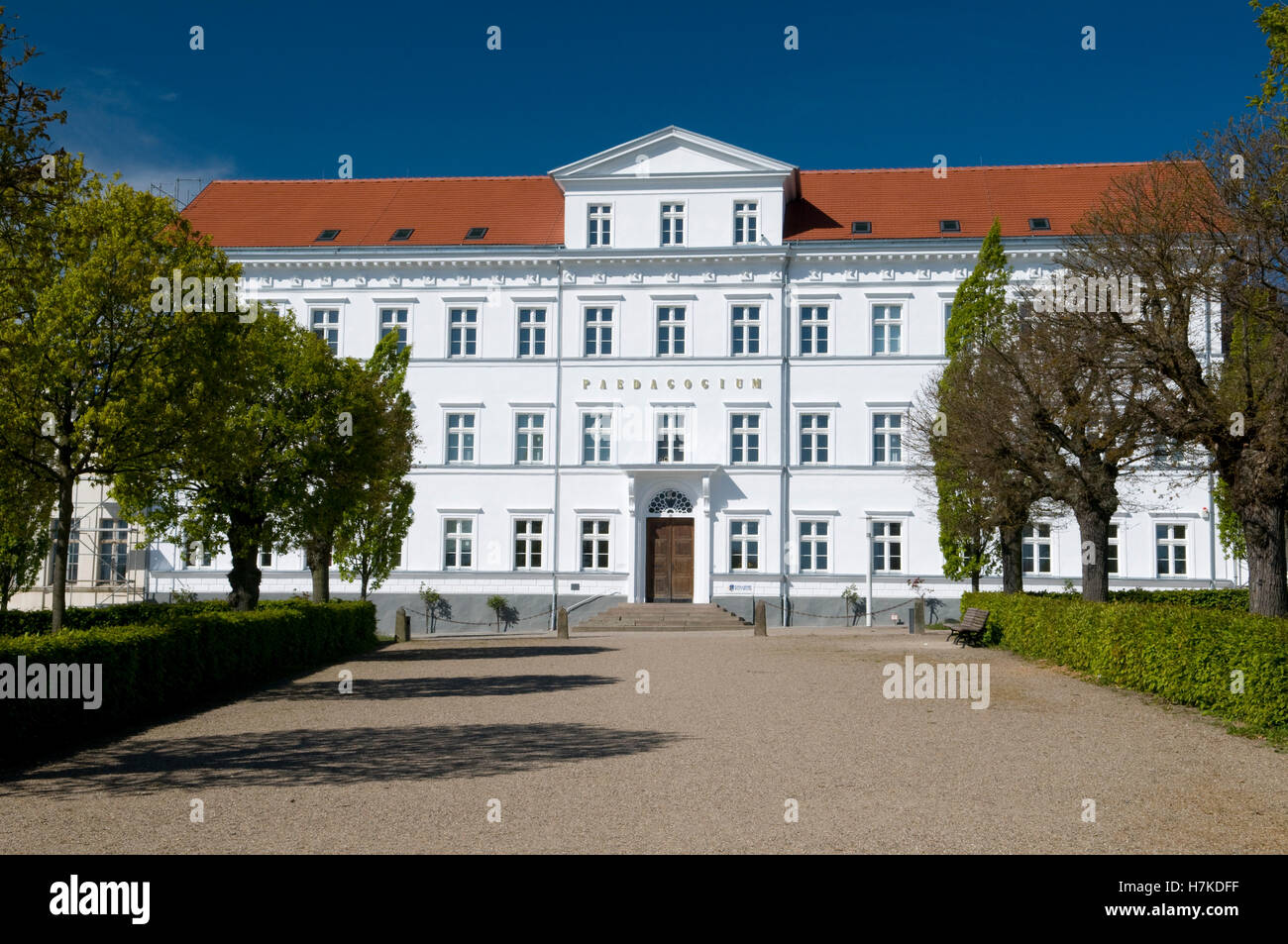 Pädagogium School und das College im Circus in Putbus, Insel Rügen, Mecklenburg-Vorpommern Stockfoto