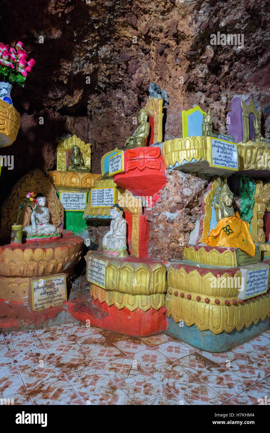Hnee Pagode In Der Höhle In Kalaw, Birma Stockfoto