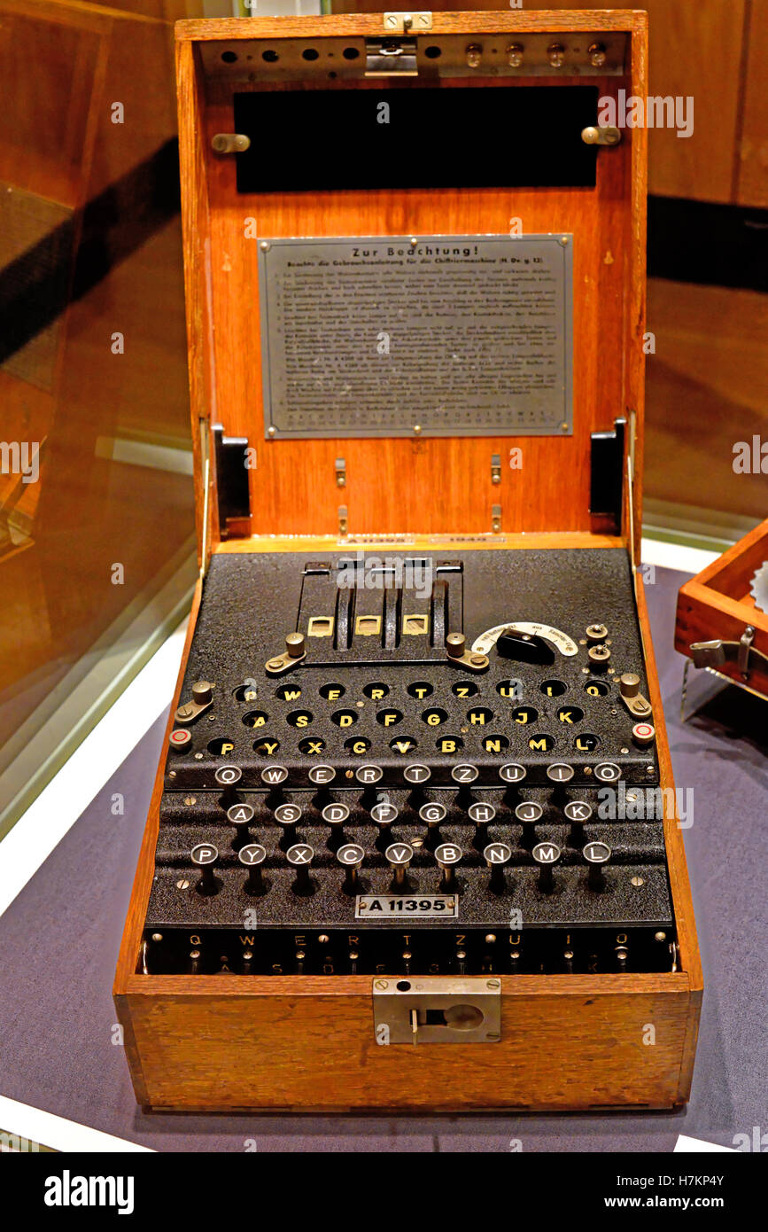 Deutsche WWII Codierung Enigma-Maschine Stockfoto