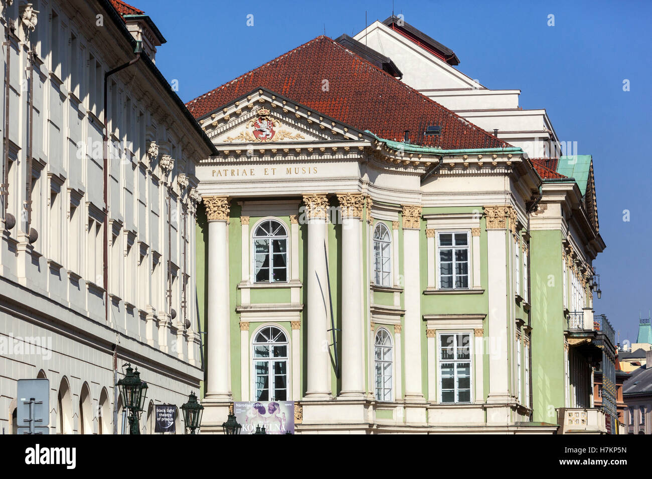 Das Ständetheater oder Stavovské Divadlo ist ein historisches Theater in Prag. Premiere von Mozarts Don Giovanni Tschechien Stockfoto