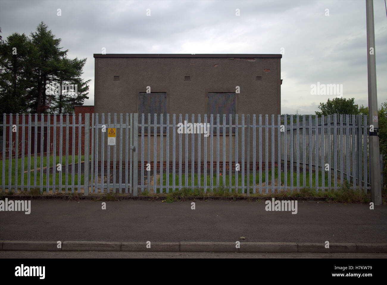 Strom Bahnhof Drumchapel Siedlung Stockfoto