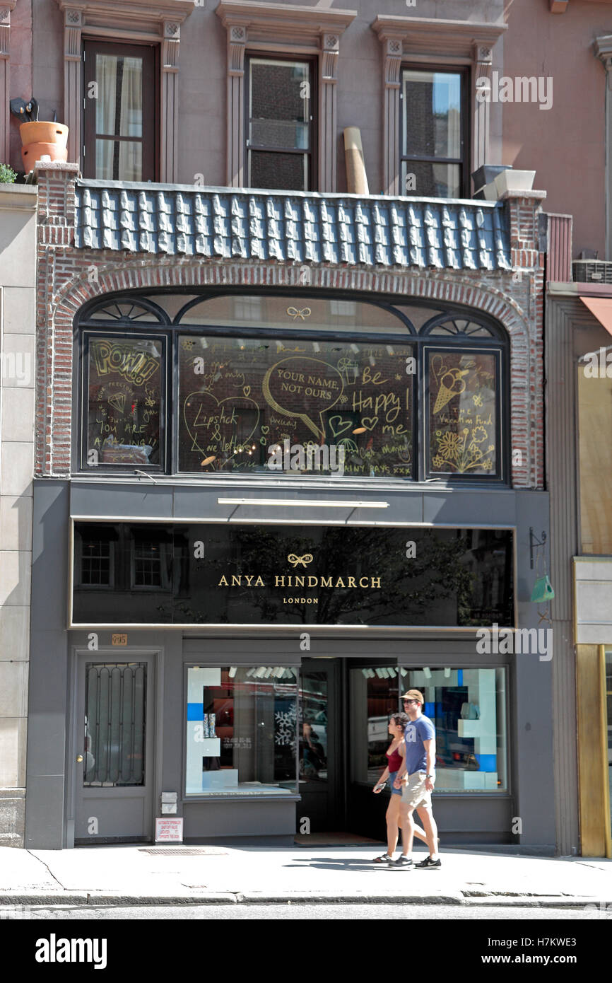 Anya Hindmarch (britische Modedesignerin) laden in Manhattan, New York City, Vereinigte Staaten. Stockfoto