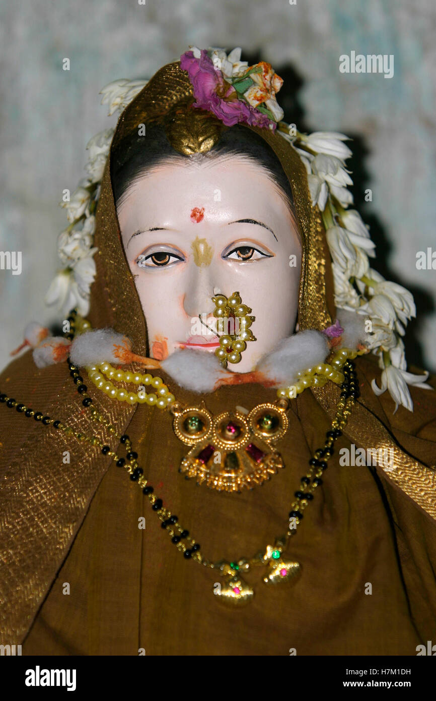 Statuen der Göttin Gauri. Stockfoto