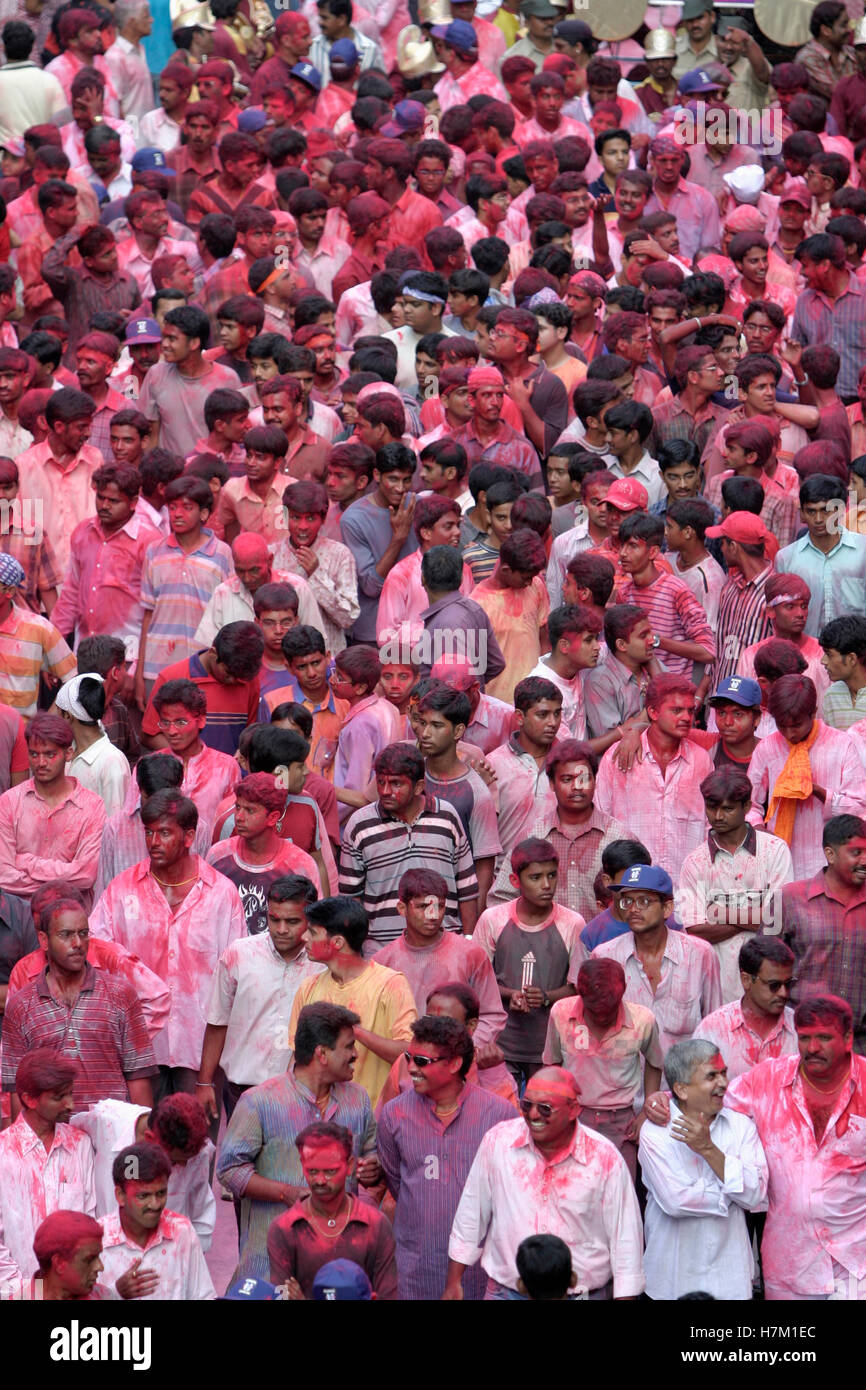 Prozession – indische Festival-Saison Stockfoto