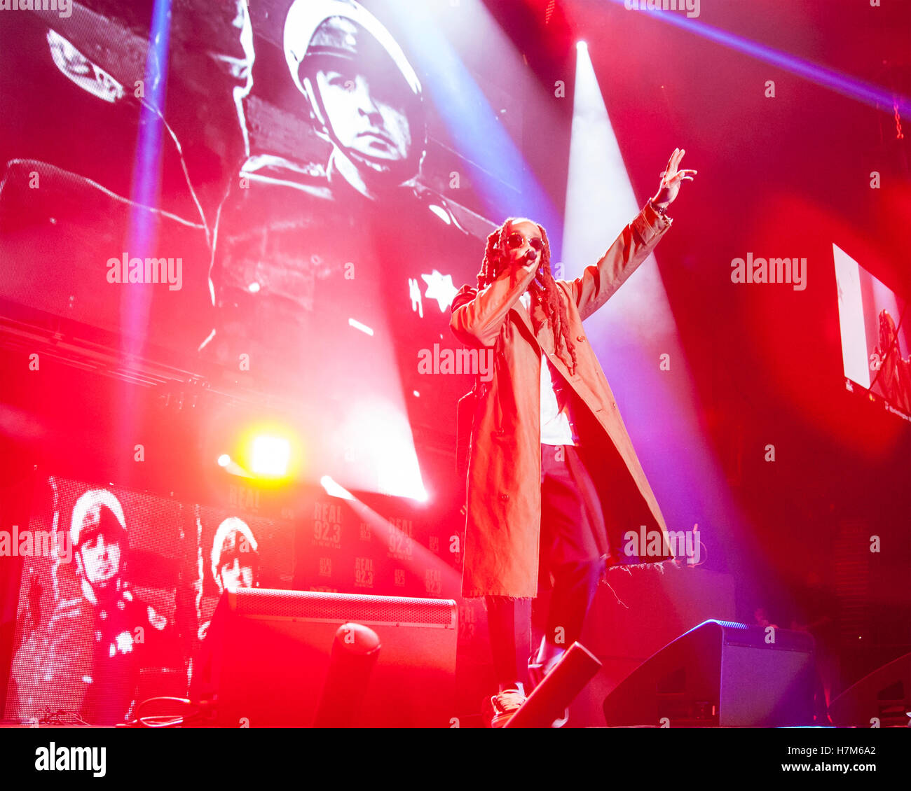 Ty Dolla Zeichen führt bei der echten Show 2016 präsentiert von Real 92,3 im Forum in Los Angeles, Ca Stockfoto