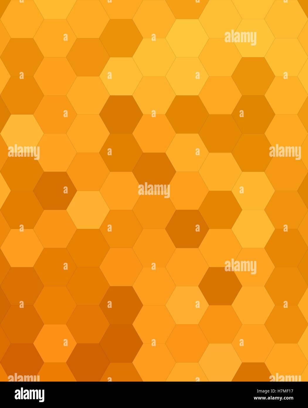 Orange abstrakte sechseckigen Honig Kamm Hintergrund Stock Vektor