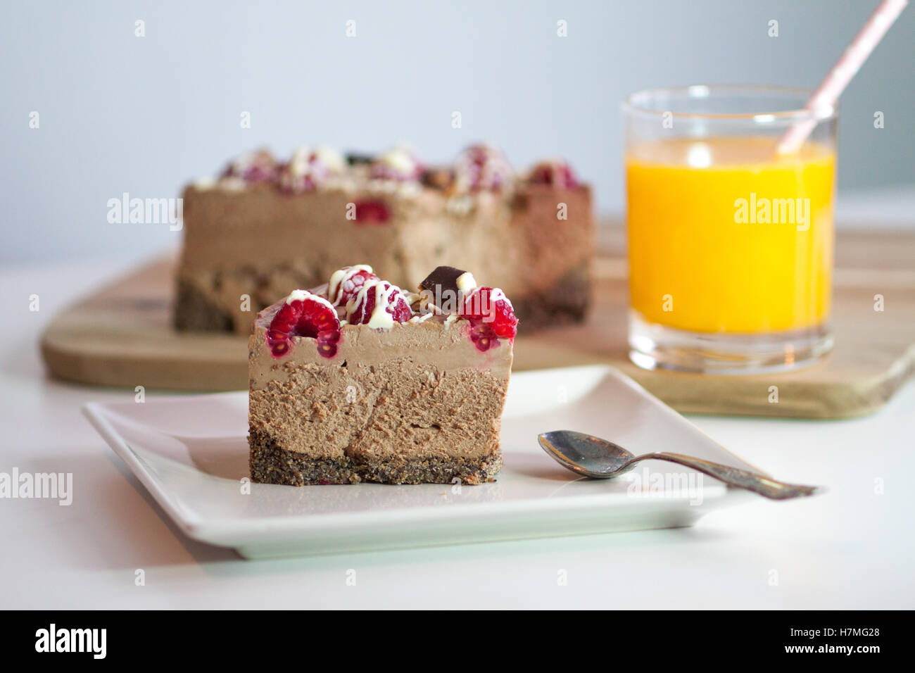 Schokoladen-Kuchen Stockfoto