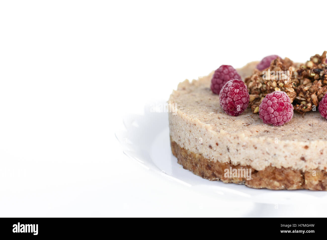 Vegane Himbeer Kuchen Stockfoto