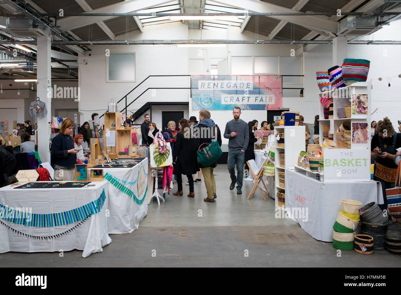 Renegade Handwerk Messe, ein Hallenbad indie Markt Veranstaltung in der alten Truman Brauerei in Shoreditch gehalten, East London Stockfoto