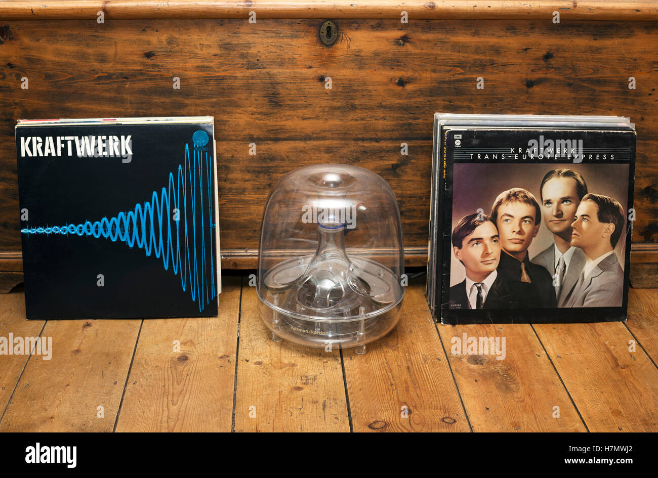 Kraftwerk Schallplatten Stockfoto