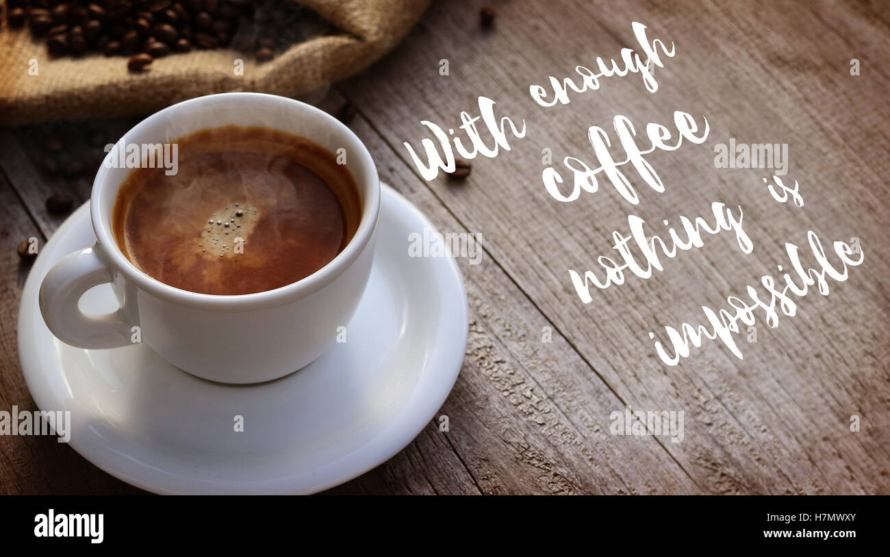 Kaffee-Quote Stockfoto