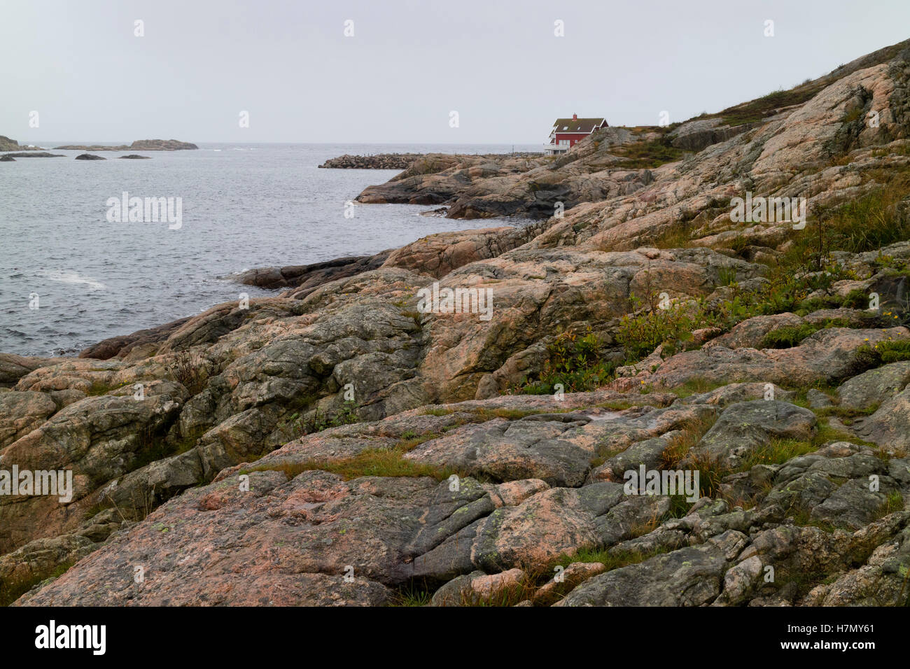 Einsamen Ort nahe dem Meer in Lindesnes, Norwegen Stockfoto