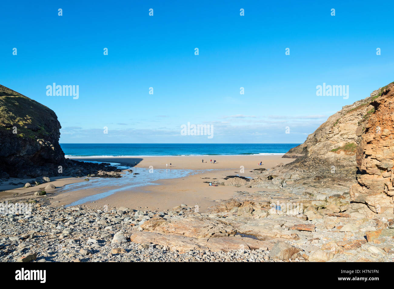 Kapelle Porth, Cornwall, England, UK Stockfoto